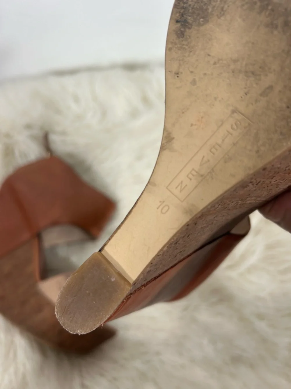 Steven by Steve Madden Bammba Snakeskin and Leather‎ Cork Platform Wedge Sandals